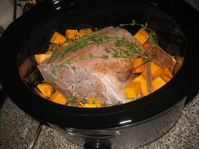 01 Butternut Squash and Pork Shoulder in the Crock Pot